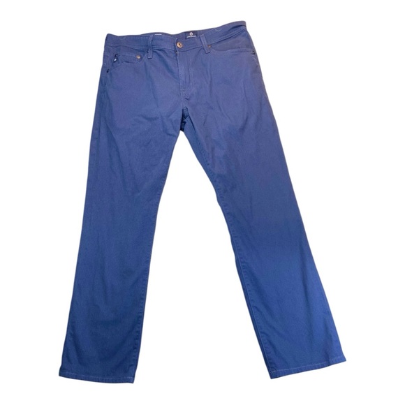 Adriano Goldschmied blue Everett men’s slim straight cotton elastane pants 33x32 - Picture 1 of 10